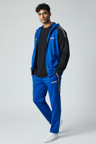 Ensemble survêtement Yamaha Premium Line – Bleu & Noir avec détails fluorescents